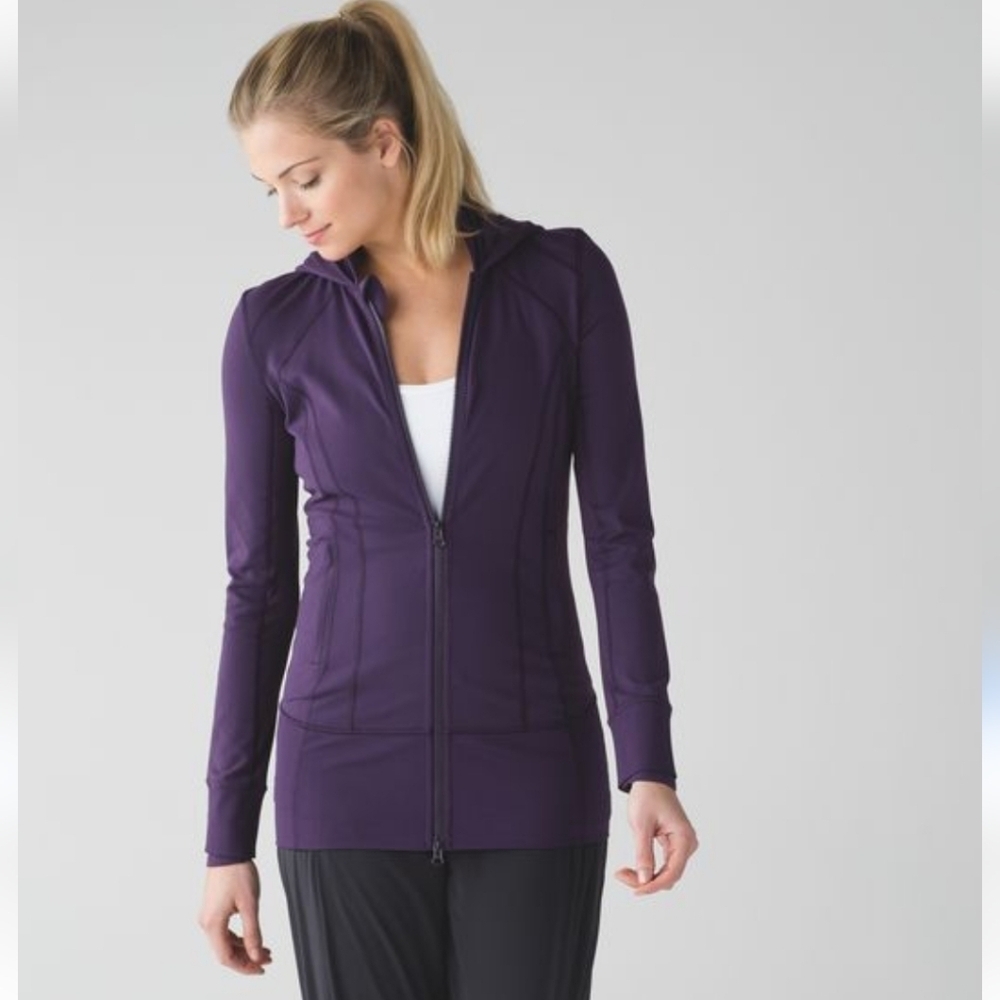 Lululemon Daily Practice Jacket In Color Dark Fuel